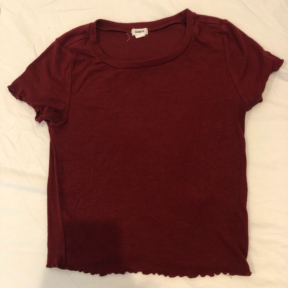 MAROON RUFFLE EDGE TOO FROM GARAGE